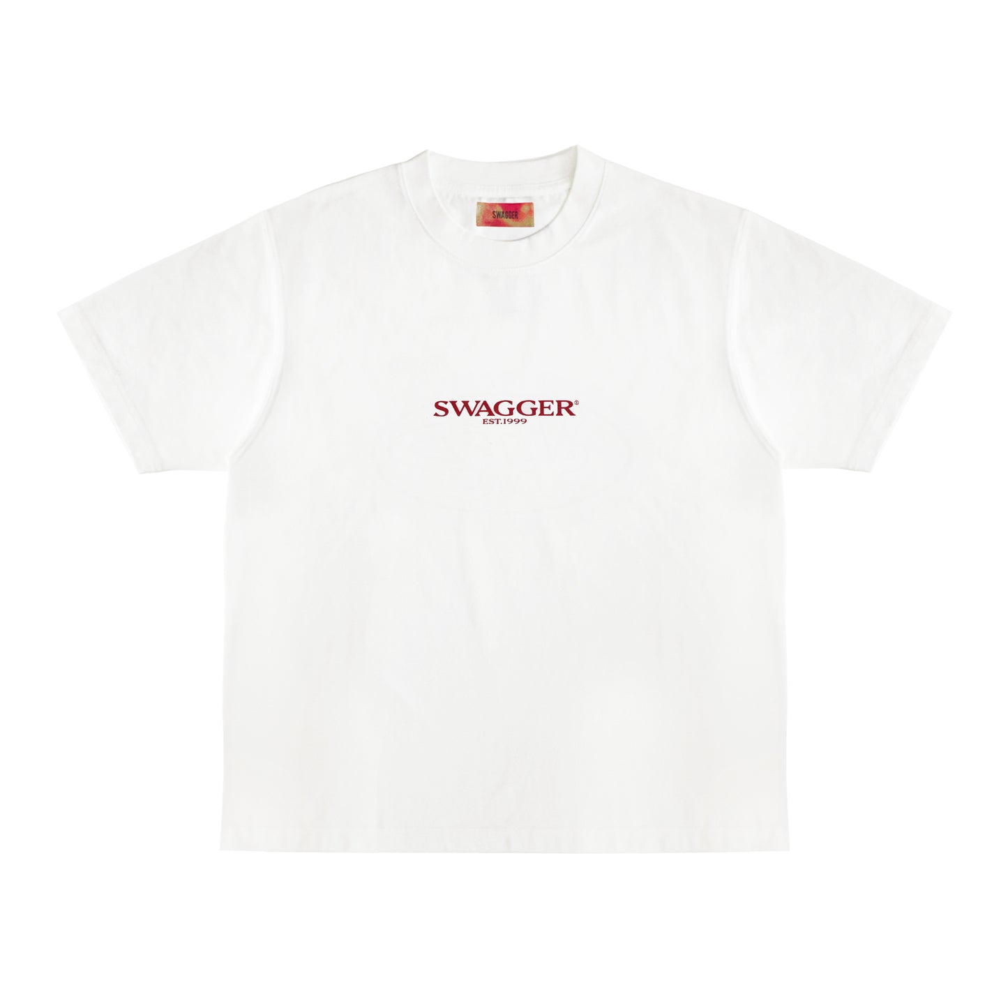 SWAGGER OS Logo Basic Tee <WHT×RED>