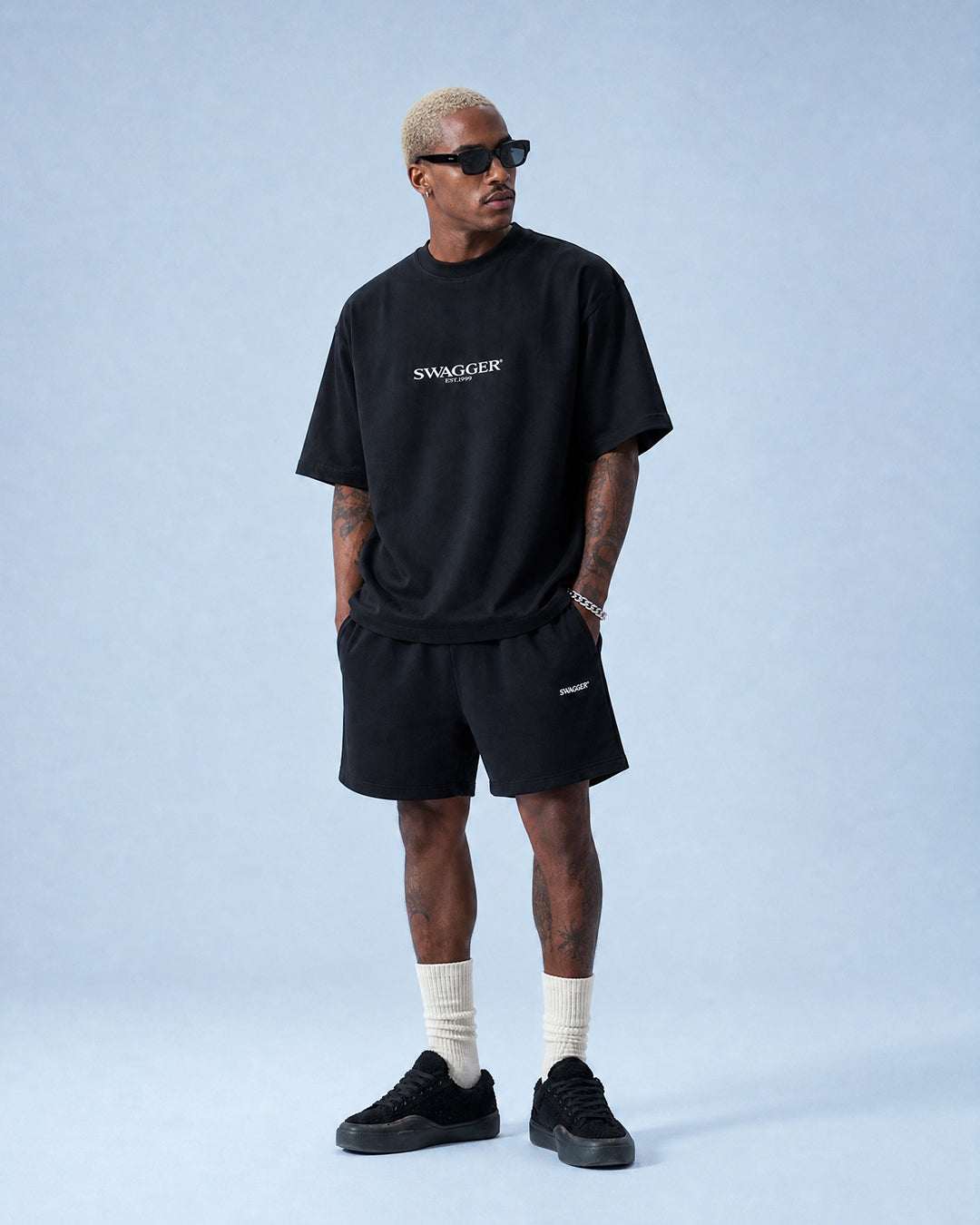 SWAGGER OS Logo Basic Tee <Black>