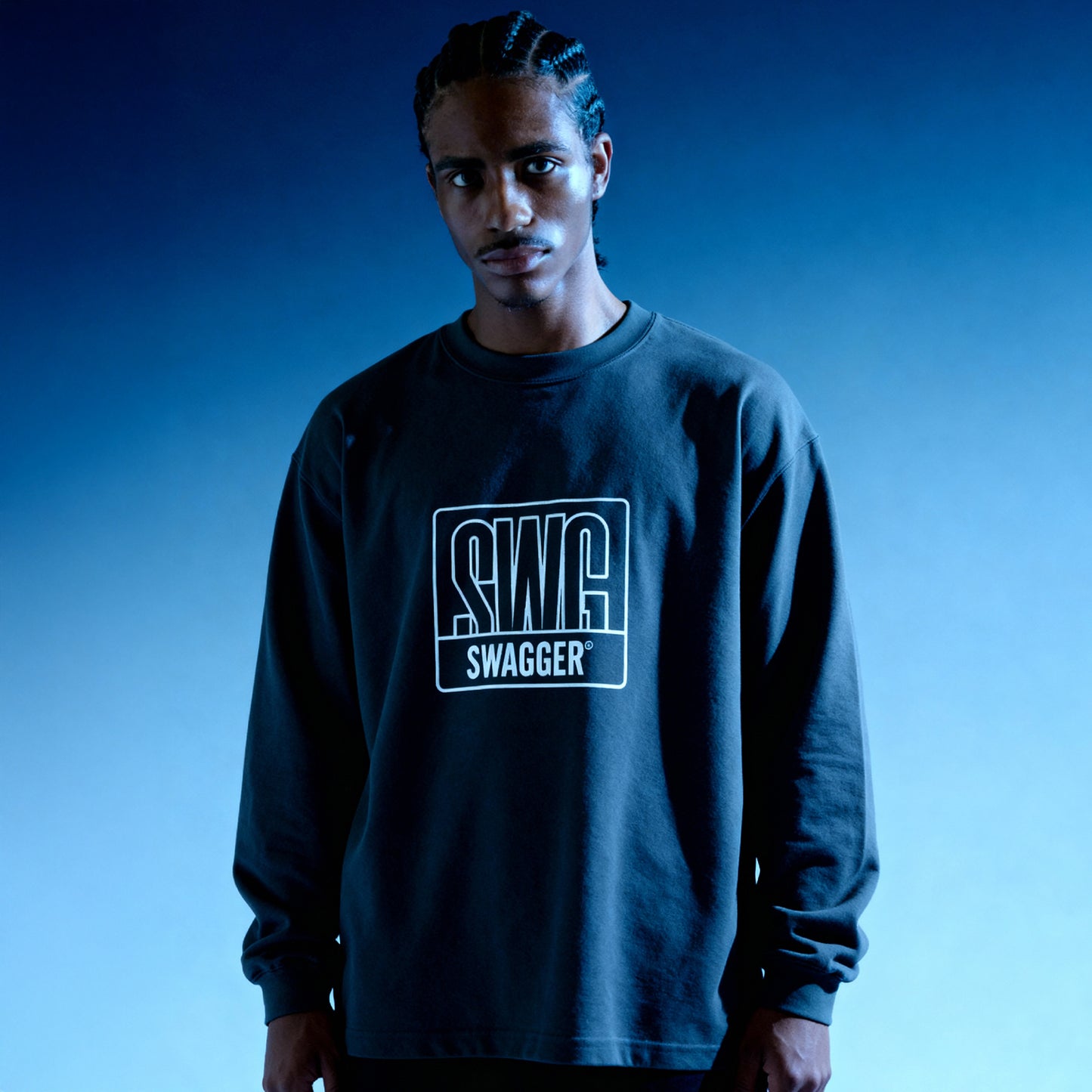 Frame Box Logo LS Tee <C.GRAY>