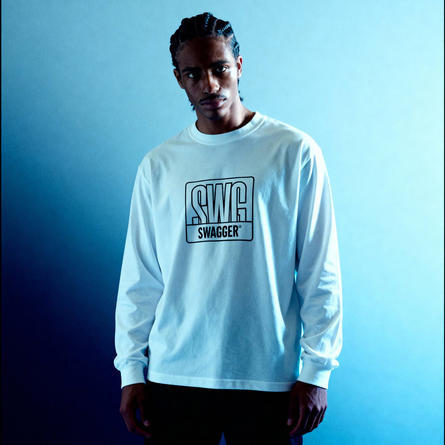 Frame Box Logo LS Tee <WHITE>