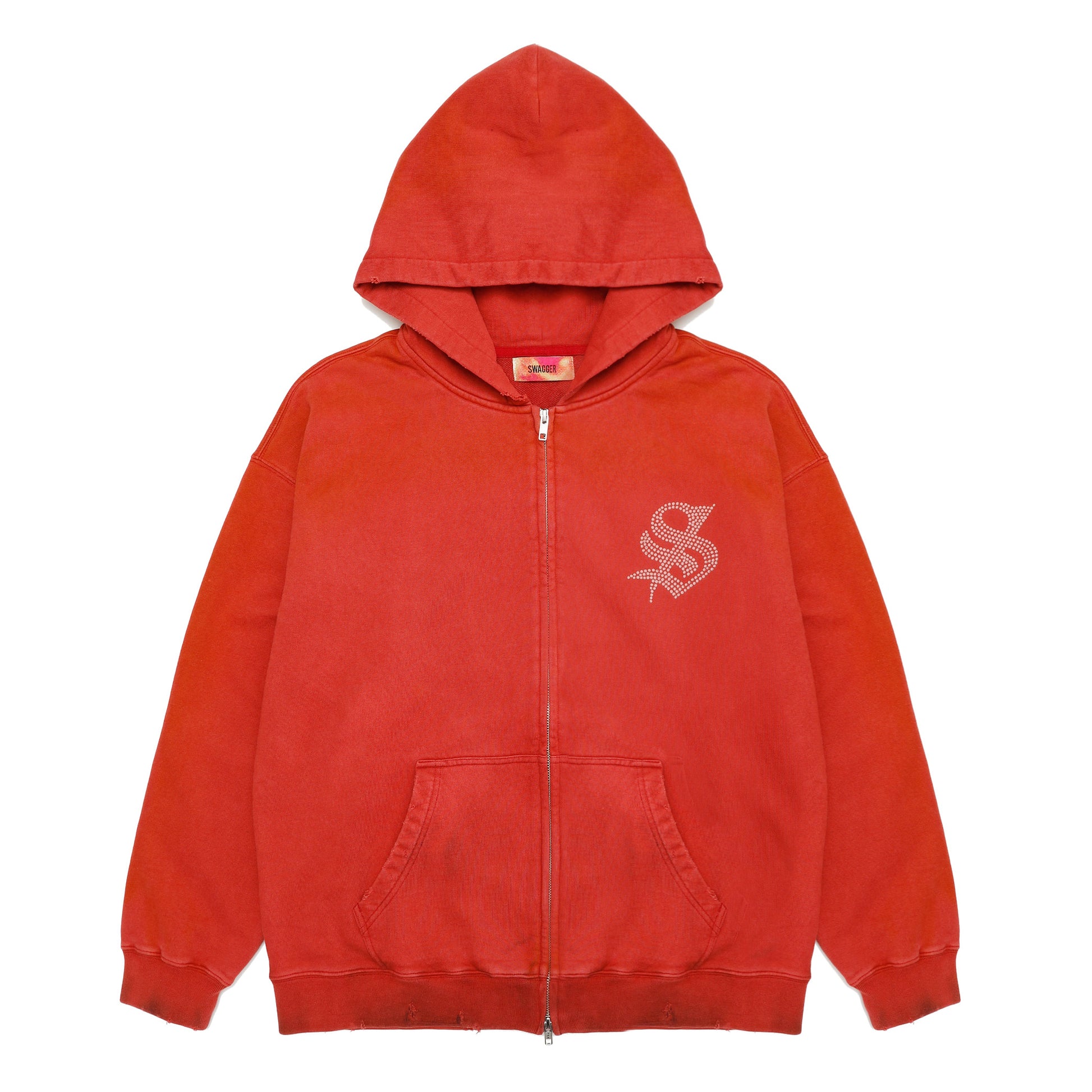 SWAGGER HEAVY WEIGHT ZIP UP HOODIE RED